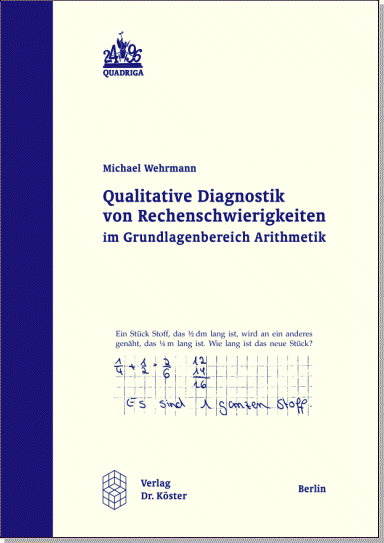 Zur Verlagsseite von: Qualitative Diagnostik Rechenschwäche im Grundlagenbereich Arithmetik
